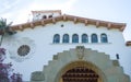 Stone archway at the Santa Barbara California County courthouse Royalty Free Stock Photo