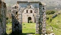 Stone archway - village school ruins - Old Perithia - Corfu Royalty Free Stock Photo