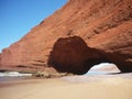 Stone arcs at Legzira beach