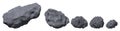 Stone asteroids. Meteor or space boulder or rock