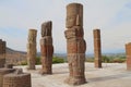 Stone atlantes statues on top of pyramid in Tula Hidalgo Mexico IV