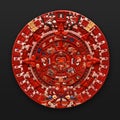 Stone aztec calendar latin america