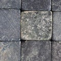 Stone background close-up. Natural texture. Light gray bluish backdrop or wallpaper. Rough surface. Reduced contrast. Square shot Royalty Free Stock Photo