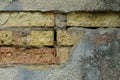 Stone texture of concrete and bricks on the old wall Royalty Free Stock Photo