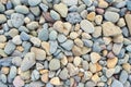 Stone background - pebble stones texture. Cobblestone. Royalty Free Stock Photo