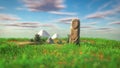 Stone `BALBAL`.3D Render