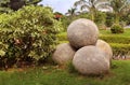 Stone balls at a park Royalty Free Stock Photo