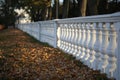 Stone balustrade Baroque style in the design of the Park. Royalty Free Stock Photo