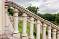 Stone balustrades with granite railings. Royalty Free Stock Photo