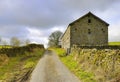 Stone barn in countryside