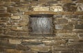 Stone basement with traditional shelf in the wall Royalty Free Stock Photo