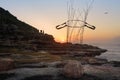 Stone Baskets sculpture along the coastal walk Bondi