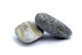 stone from the beach pictured in studio on white background