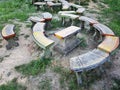 Stone benches