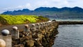 Stone Bird Eggs aka Eggs at Merry Bay monument in Djupivogur, Iceland Royalty Free Stock Photo