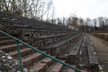 The stone bleachers at the stadium