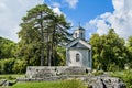 Stone block church near home of King Nikola in Cetinje Royalty Free Stock Photo