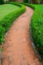 The Stone block walk path in the park Royalty Free Stock Photo