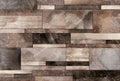 Stone blocks decorative mosaic shape shameless Pattern in wall background Royalty Free Stock Photo