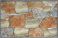 Stone blocks decorative mosaic shape shameless Pattern in wall background Royalty Free Stock Photo
