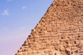 Stone blocks of the side of the great pyramid of giza Royalty Free Stock Photo