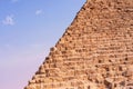 Stone blocks of the side of the great pyramid of giza