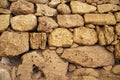 The stone blocks wall from the Mnajdra Temples, Malta