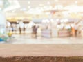 Stone board empty table in front of blurred background. Perspective brown stone over blur in coffee shop - can be used for Royalty Free Stock Photo