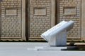 Stone book in front of the Heydar Mosque in Baku, Azerbaijan Royalty Free Stock Photo