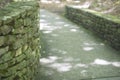 Stone border on walkway in the woods at Callaway Gardens in Pine Mountain, Georgia Royalty Free Stock Photo