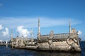 Stone breakwater barge at the Vizcaya Museum