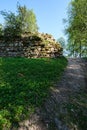 stone brick ruins of old building Royalty Free Stock Photo