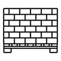 Stone bricks pallet icon, outline style Royalty Free Stock Photo