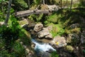 Stone bridge across river at Ganung Kawi Temple Royalty Free Stock Photo