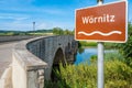 Stone bridge with arches over Wornitz river Royalty Free Stock Photo