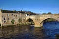 Stone bridge and building in Barnard Castle Royalty Free Stock Photo