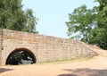 Stone bridge on castle Pecka