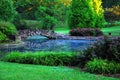 Stone bridge in cemetery Royalty Free Stock Photo