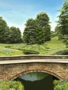 Stone bridge in the countryside