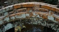 Stone Bridge Covered in Moss and Lichen Royalty Free Stock Photo