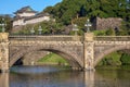 Stone bridge and Fushimi Turret at the Imperial Palace Main Gate Royalty Free Stock Photo