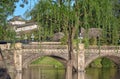 Stone bridge and Fushimi Turret at the Imperial Palace Main Gate Royalty Free Stock Photo