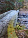 Stone bridge invites hikers at Fillmore Glen in Moravia NY
