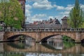 Stone bridge located in the historical city of Nuremberg, Germany Royalty Free Stock Photo