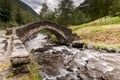 Stone bridge in Ordino Valley, Andorra, Europe.