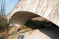 STONE BRIDGE OVER BARING CREEK ON THE GOING TO THE SUN ROAD IN GLACIER NATIONAL PARK IN MONTANA USA Royalty Free Stock Photo