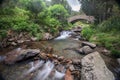 Stone bridge over the Coma river in Andorra Royalty Free Stock Photo