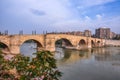 Stone Bridge over Ebro in Zaragoza. Aragon, Spain Royalty Free Stock Photo