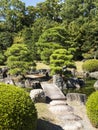 Stone bridge over Nijo-jo Castle pond Royalty Free Stock Photo