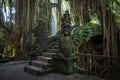 Stone Bridge Over Ravine at the Sacred Monkey Forest Sanctuary in Ubud, Bali, Indonesia Royalty Free Stock Photo